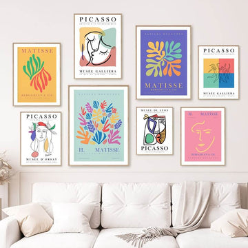 Kolorowe plakaty na płótnie do galerii Matisse