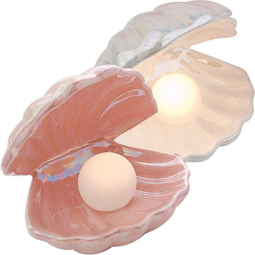 Lampa nocna z perełkową muszlą wróżki