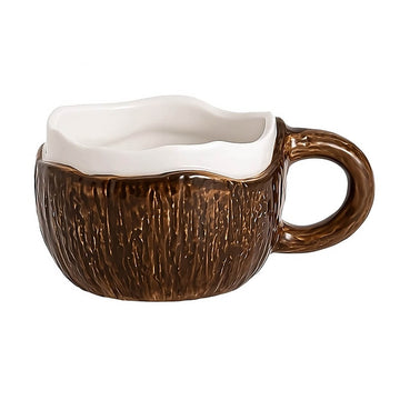 Świeży kokos ceramiczny kubek