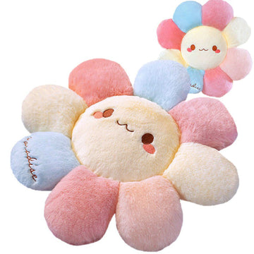 Miękka poduszka z kwiatowym motywem Kawaii
