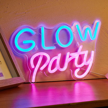 Naświetlacz Neonowy LED w kolorze niebieskim i różowym do Glow Party