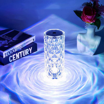 Lampa LED z kryształem diamentowym