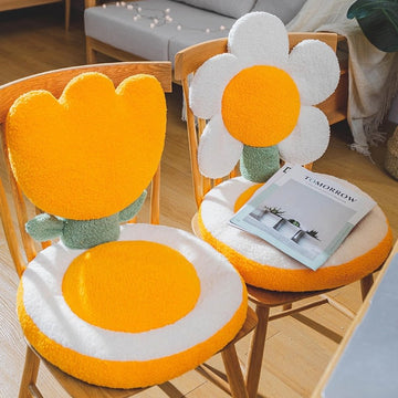 Terry Flowers Pluszowa poduszka na siedzenie