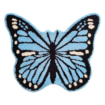 Biały Niebieski Motyl Ręcznik Dywanik