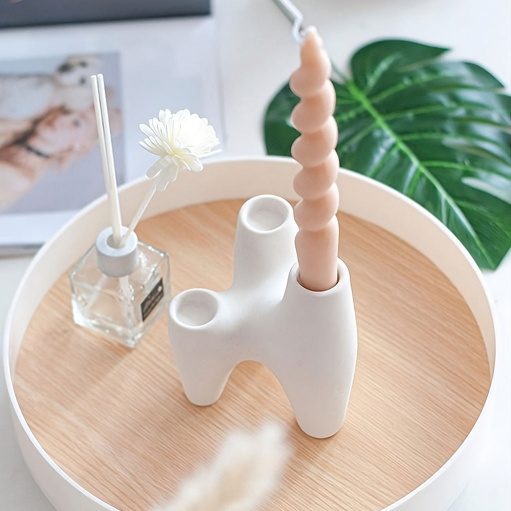 Abstrakcyjny Trójkątny Ceramiczny Kuweta na Świece
