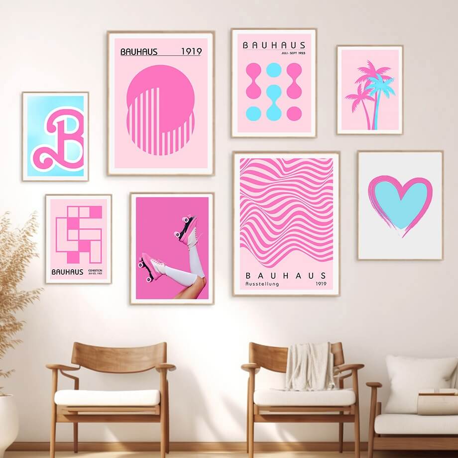 Plakaty Canvas z Kolekcją Barbiecore na Ścianę