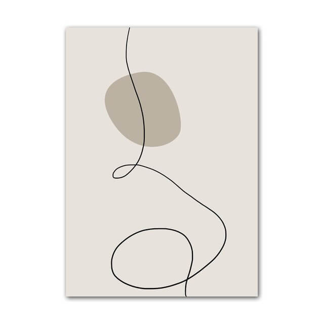 Postery na płótnie z minimalistycznym konturem artystycznym