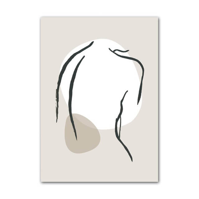 Postery na płótnie z minimalistycznym konturem artystycznym