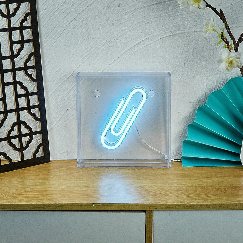 Tablica neonowa z klipem do papieru LED