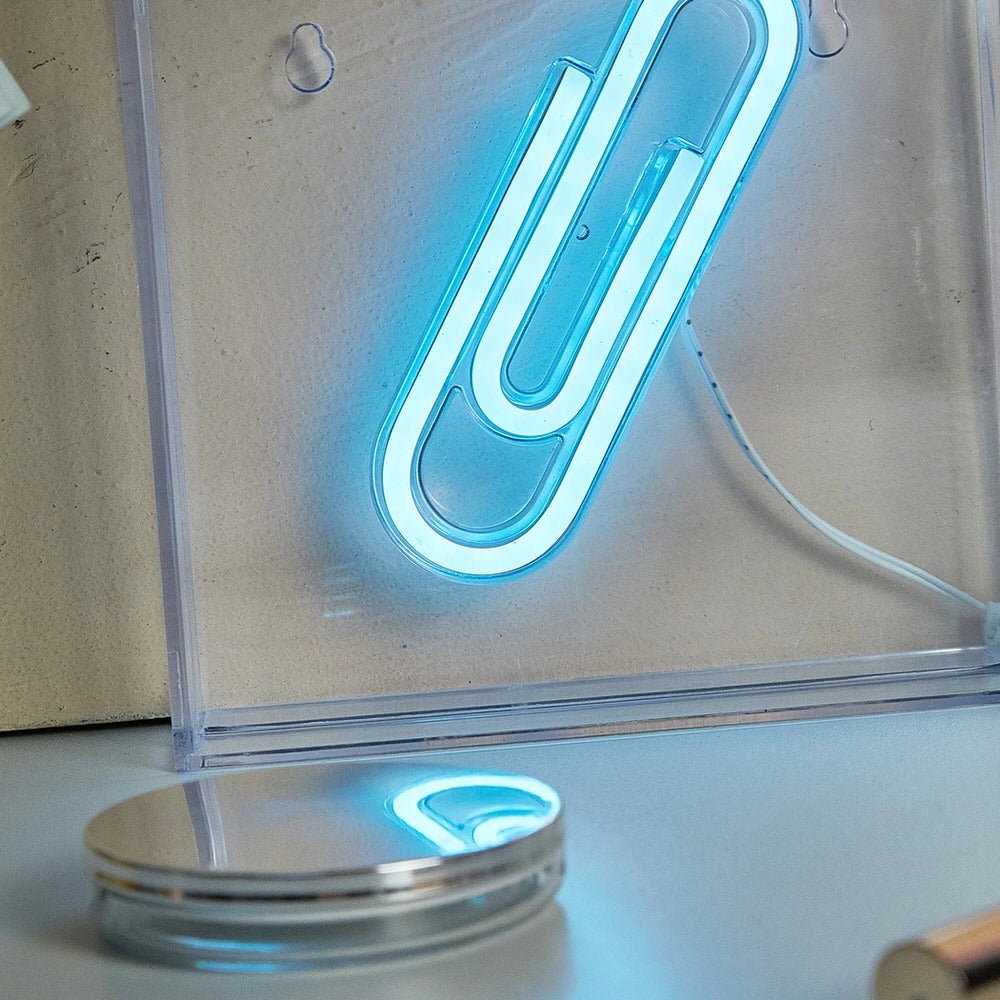 Tablica neonowa z klipem do papieru LED