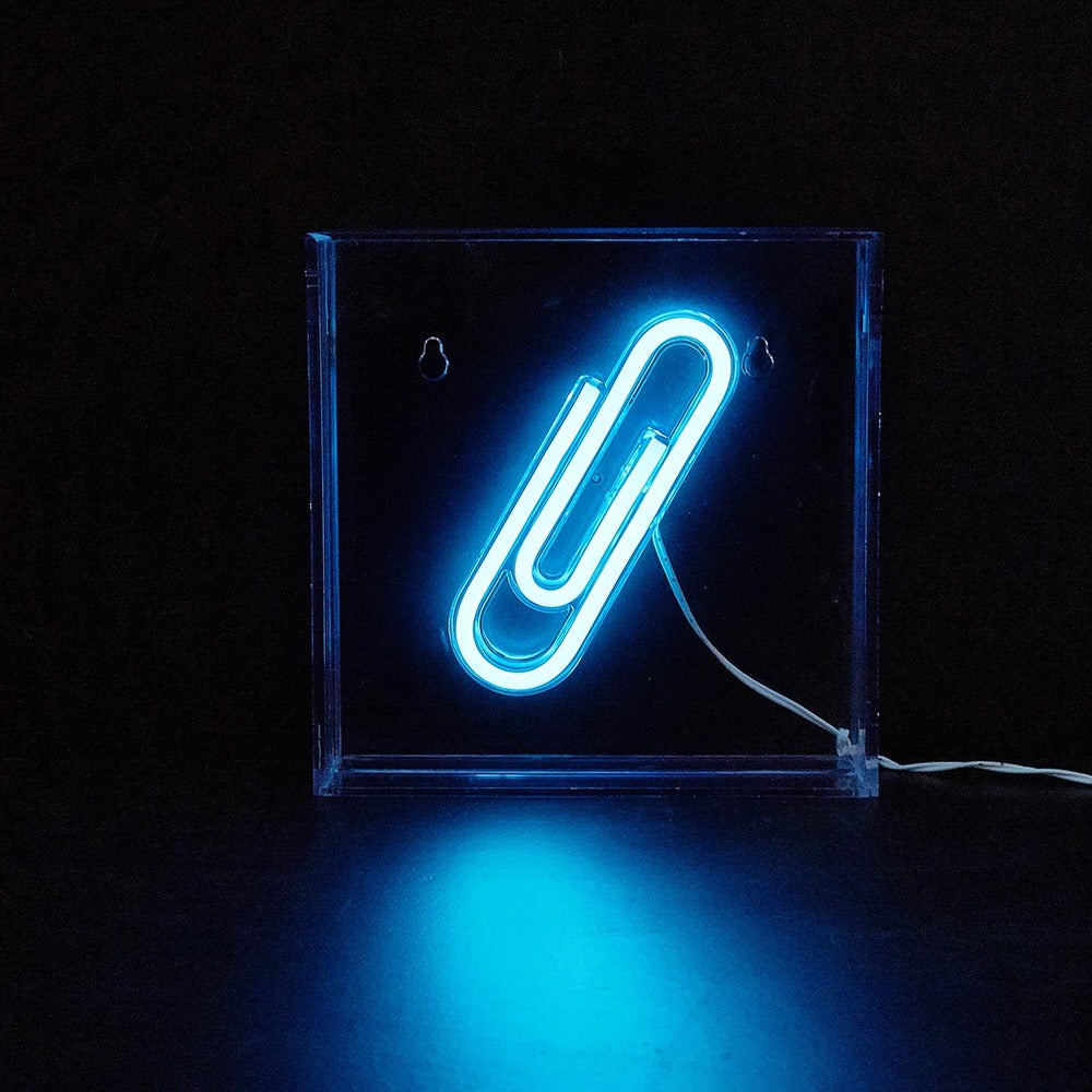 Tablica neonowa z klipem do papieru LED