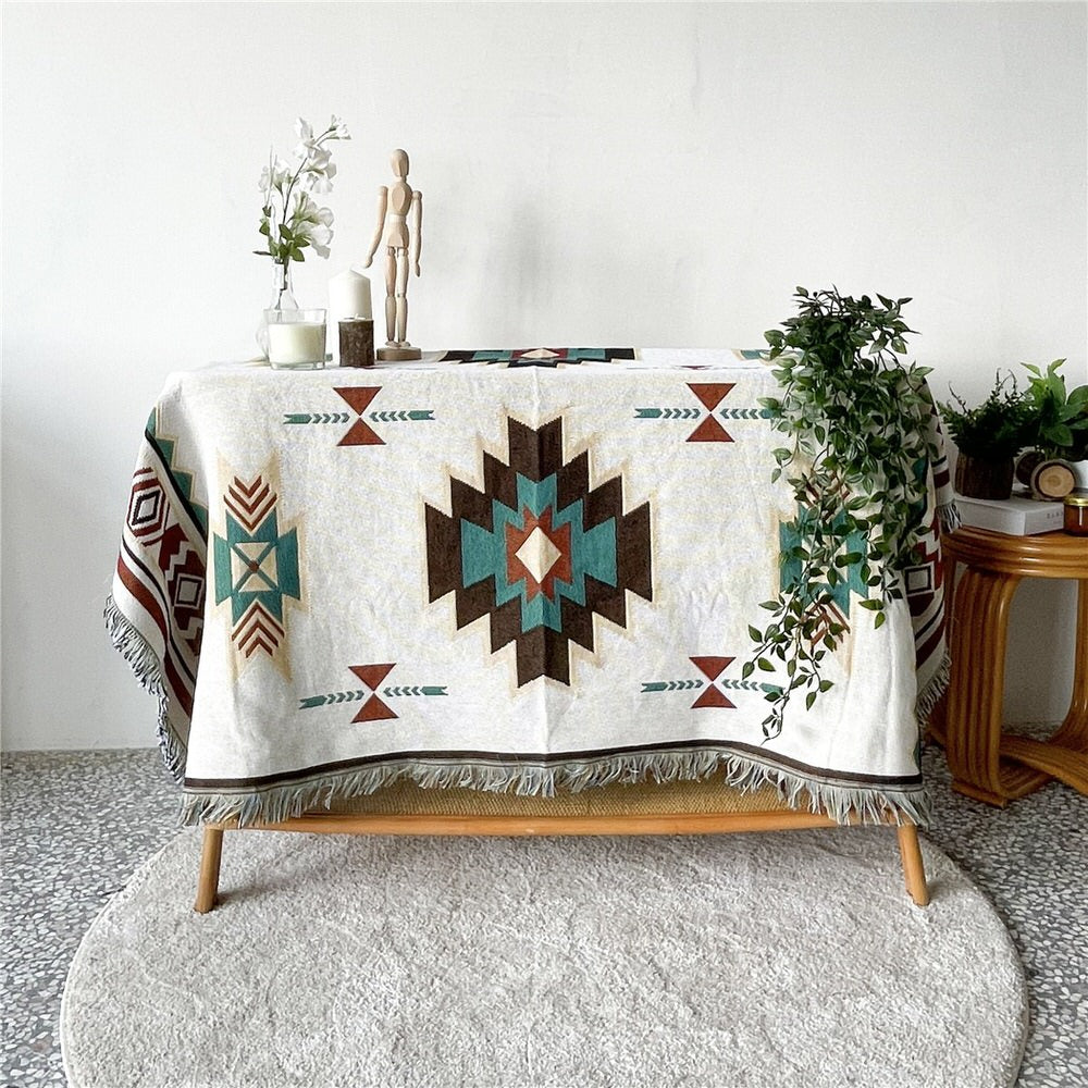 Boho Styl Ręcznie Tkany Koc