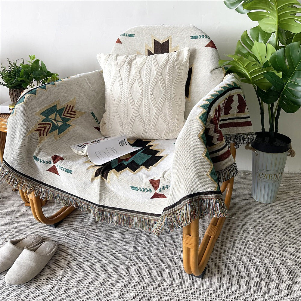 Boho Styl Ręcznie Tkany Koc