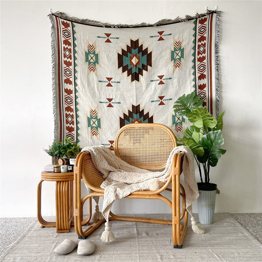 Boho Styl Ręcznie Tkany Koc