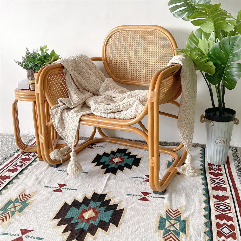 Boho Styl Ręcznie Tkany Koc