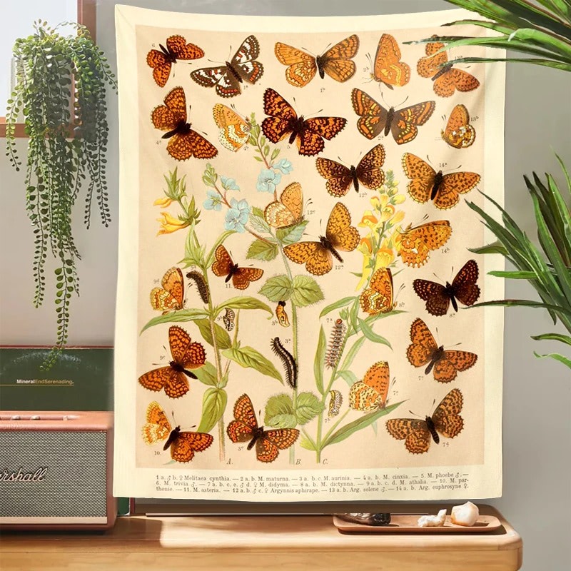Motyli Gatunki Tapiseria Botaniczna
