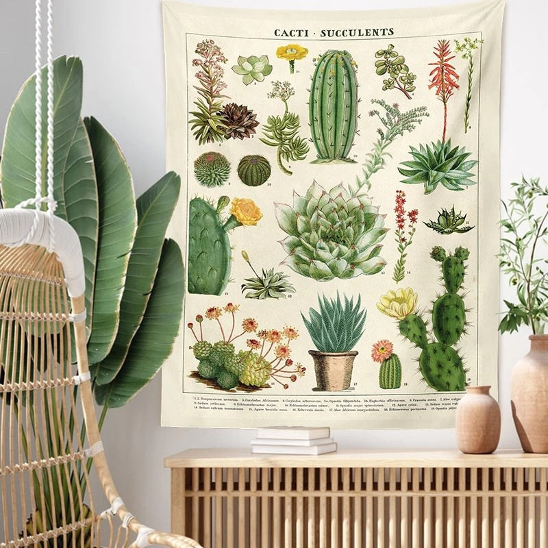 Botaniczny Gobelin z Kaktusem