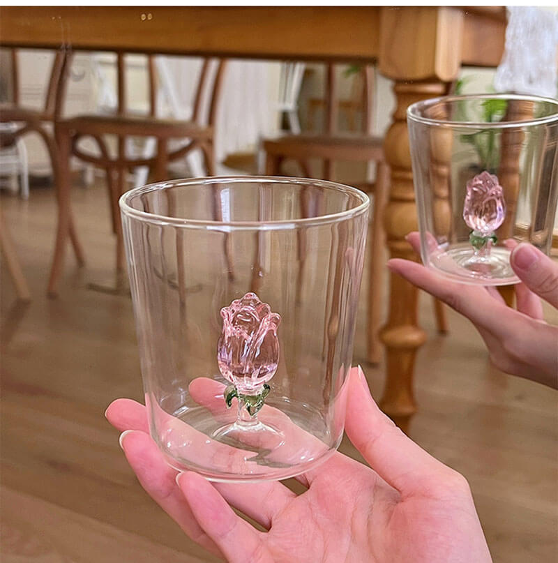 Szklany Kubek Rosebud