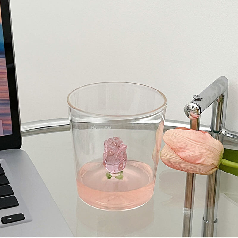 Szklany Kubek Rosebud