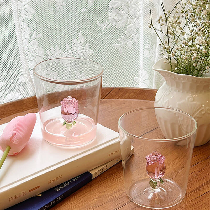 Szklany Kubek Rosebud