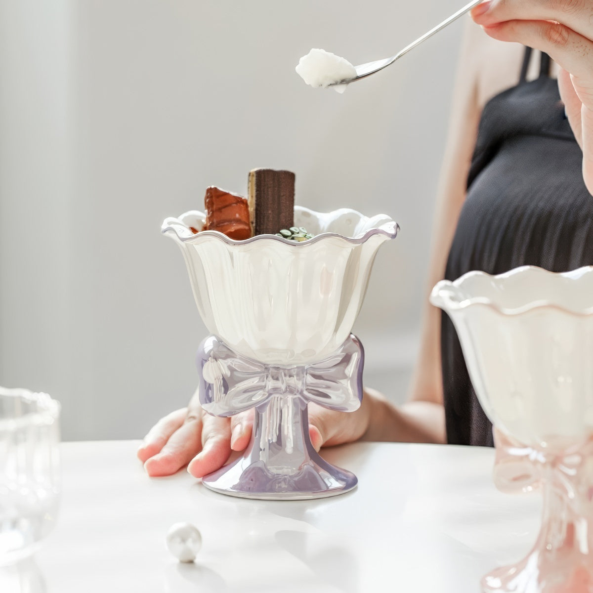 Kubek na lody z kokardą Coquette