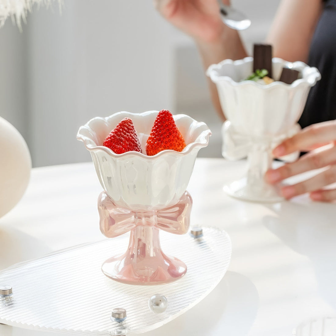 Kubek na lody z kokardą Coquette