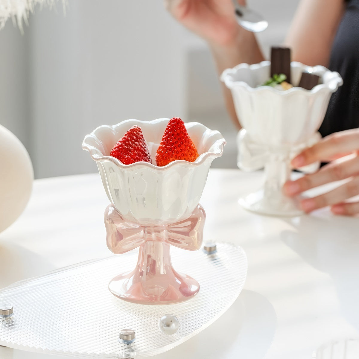 Kubek na lody z kokardą Coquette