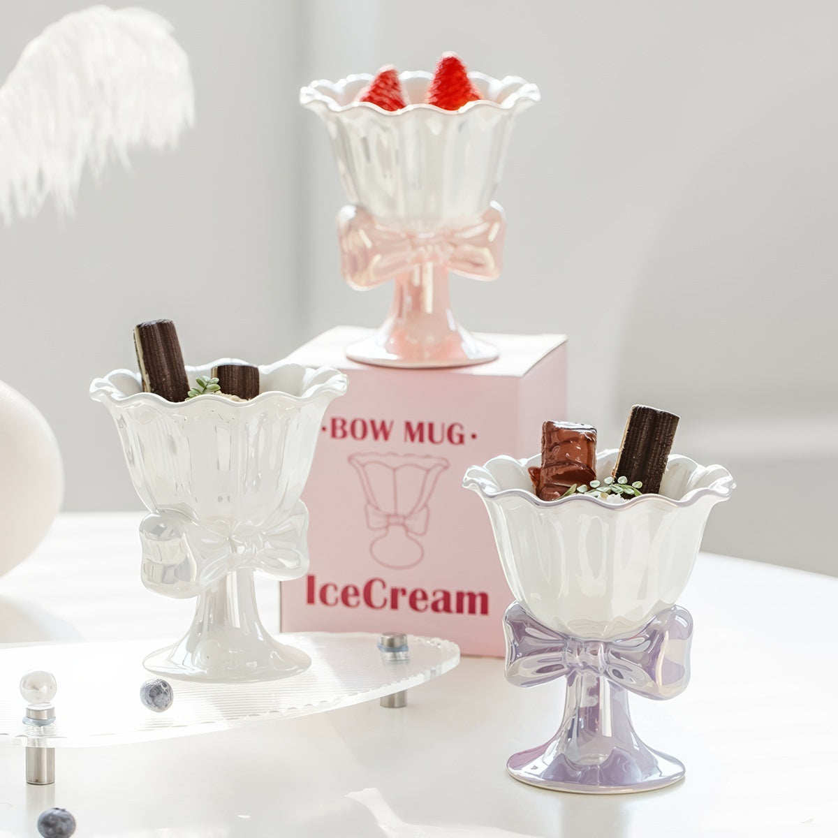 Kubek na lody z kokardą Coquette