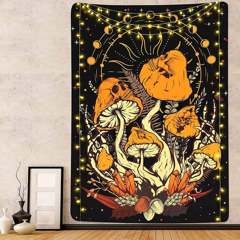 Szaleńcza Gobelin z Grzybami na Halloween