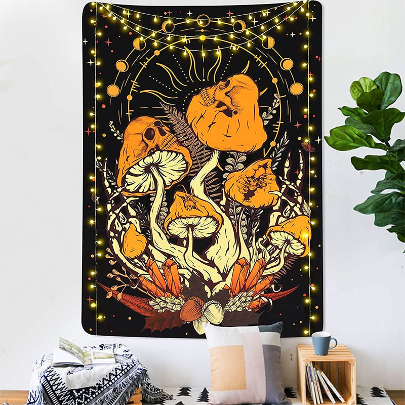 Szaleńcza Gobelin z Grzybami na Halloween