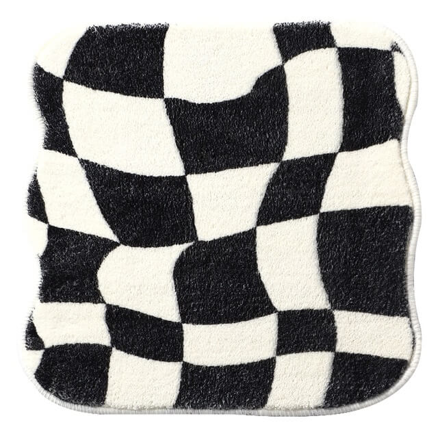 Mini Dywan z Trójwymiarowym Wzorem Curvy Checker