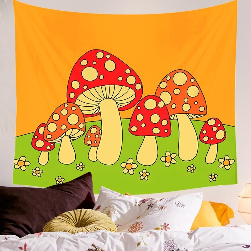 Uroczy Tapestry z muchomorami