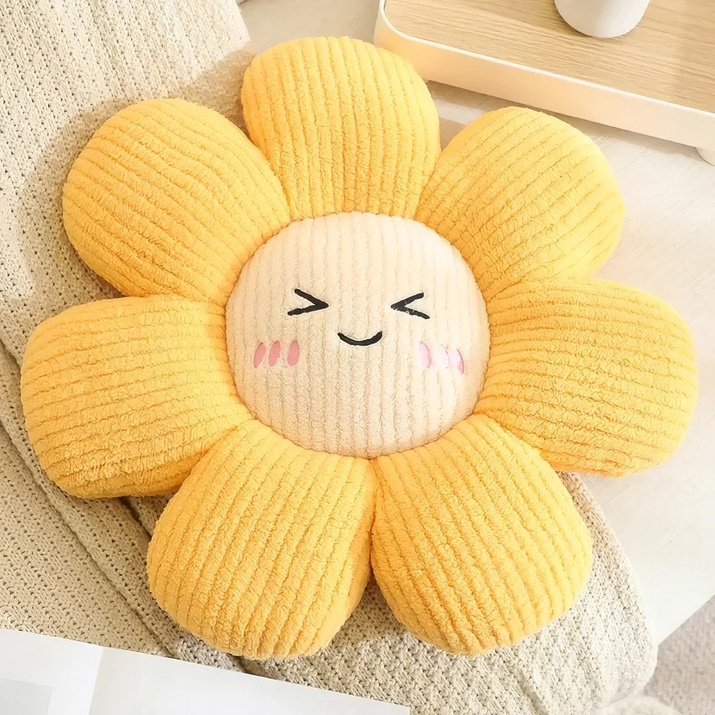 Kawaii Poduszka dekoracyjna z motywem kwiatu Daisy