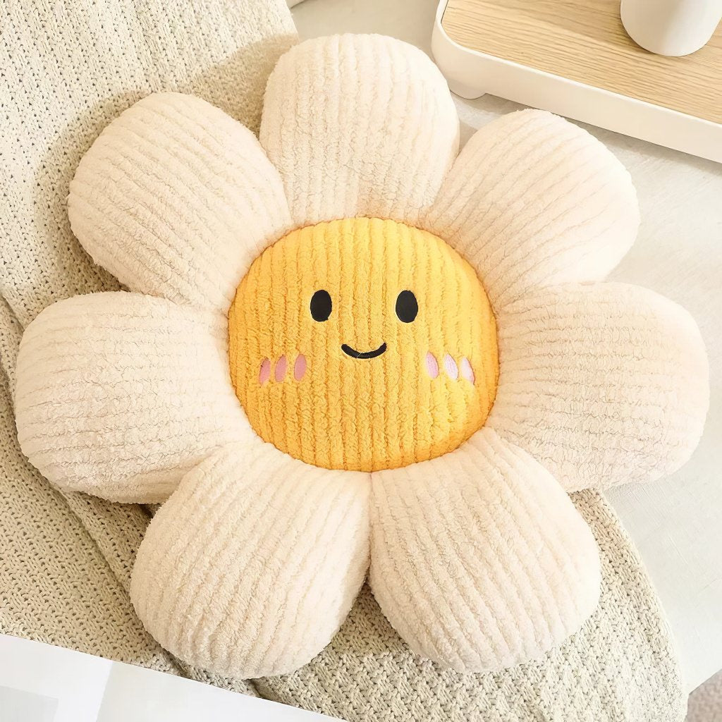 Kawaii Poduszka dekoracyjna z motywem kwiatu Daisy