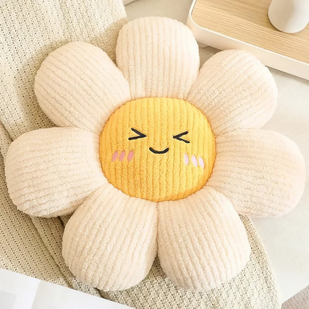 Kawaii Poduszka dekoracyjna z motywem kwiatu Daisy