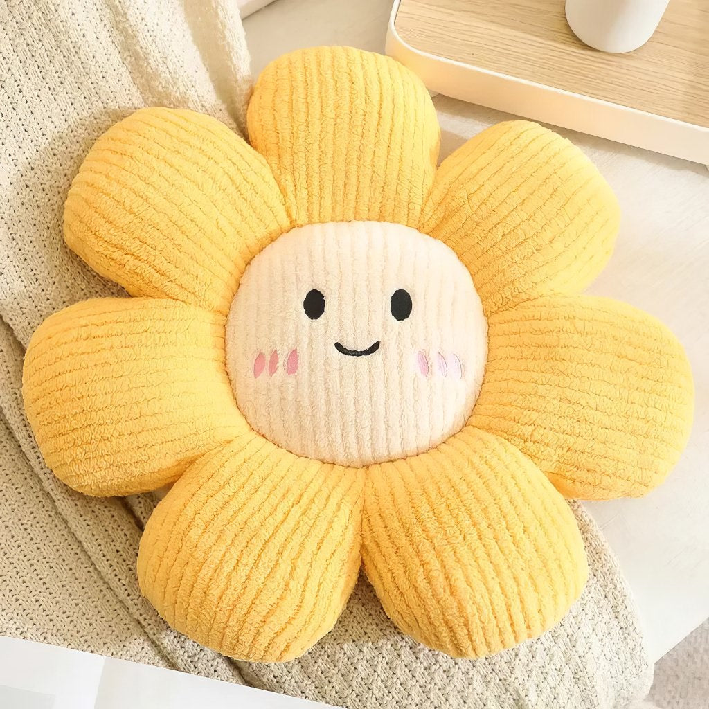 Kawaii Poduszka dekoracyjna z motywem kwiatu Daisy