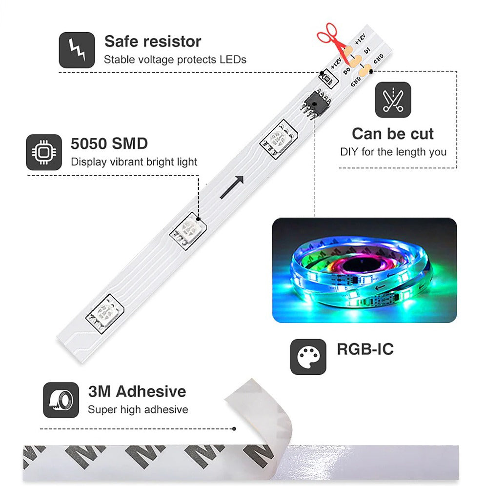 Multikolorowe światła LED