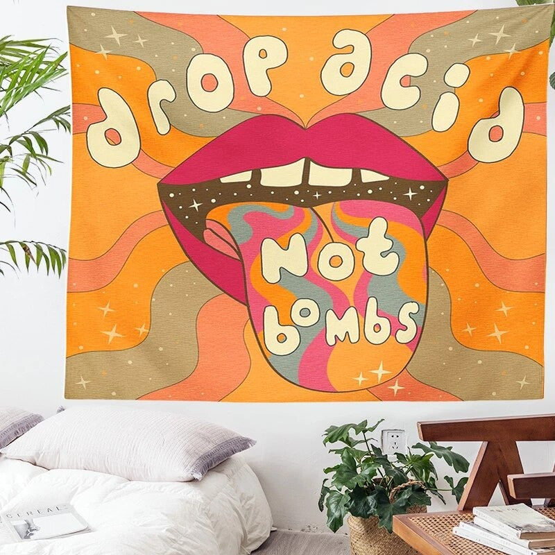 Zawieś tapiserię Drop Acid Not Bombs