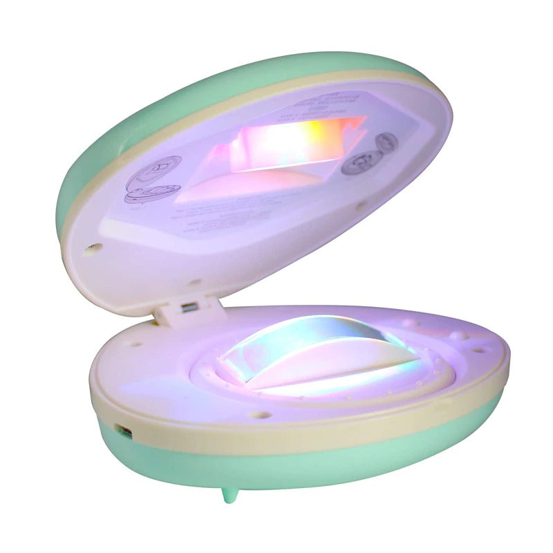 Lampa stołowa z muszlą tęczową