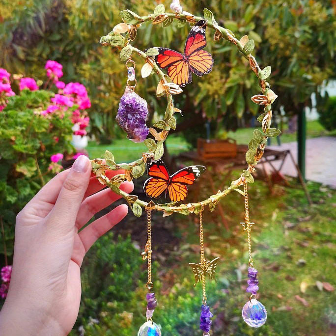 Wydra Motyl Księżyc Suncatcher