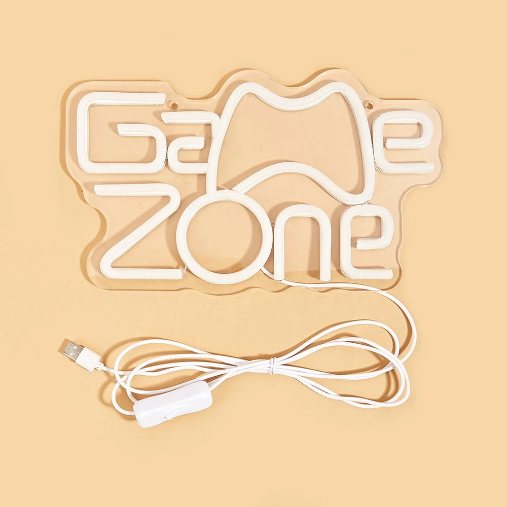 Świecąca na ścianę neonowa tablica Game Zone