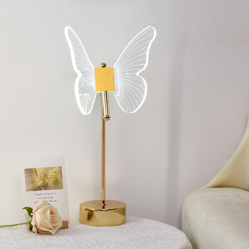 Złapać wazon stołowa lampka motyl złota
