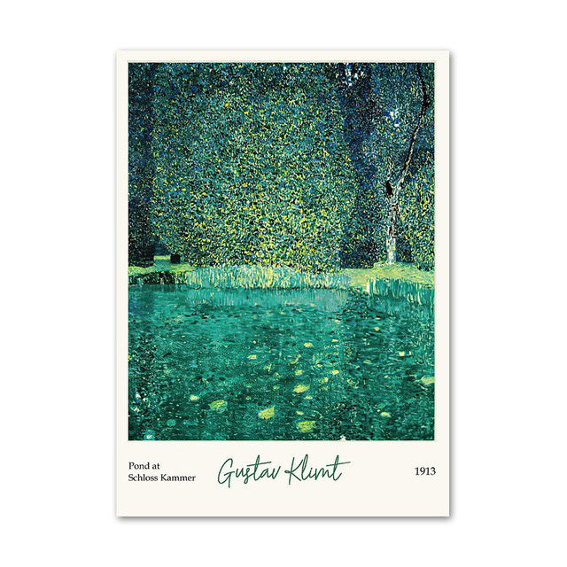 Klimt Zielony Plakat na Płótnie Art Hoe