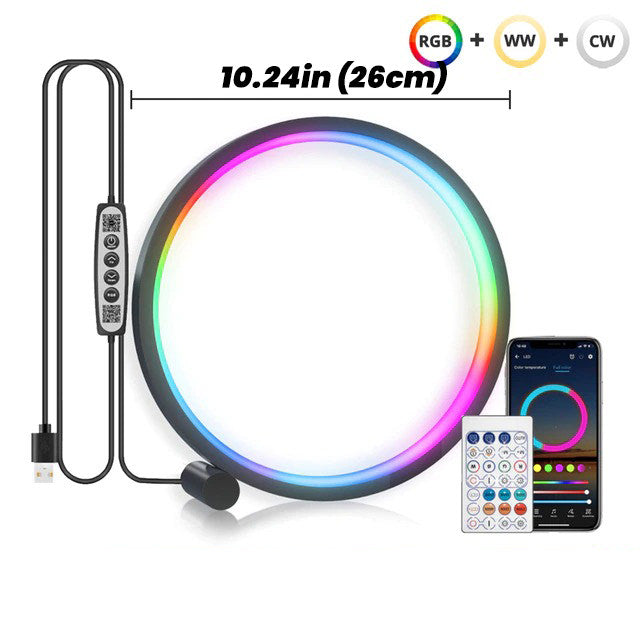 Lampa stołowa z halo LED