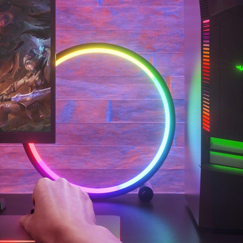 Lampa stołowa z halo LED