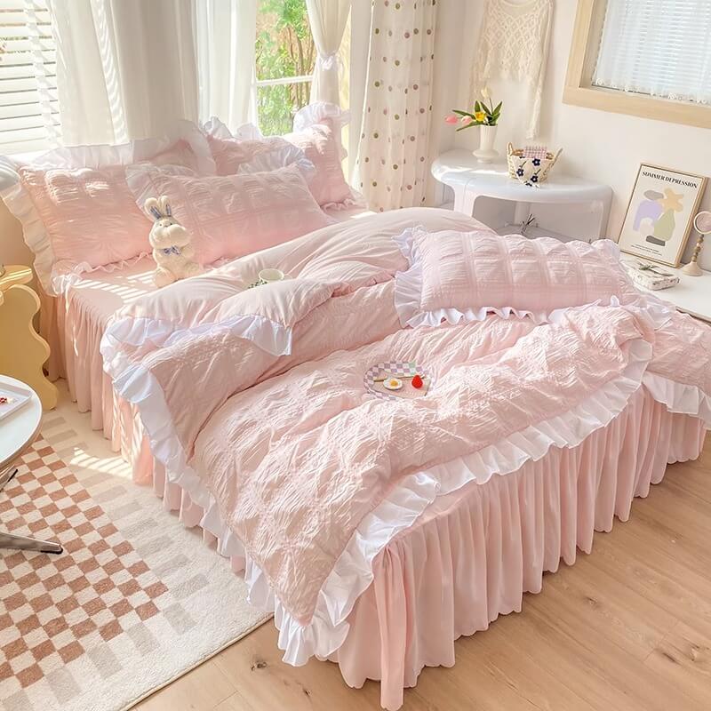 Zestaw pościeli z falbankami Kawaii