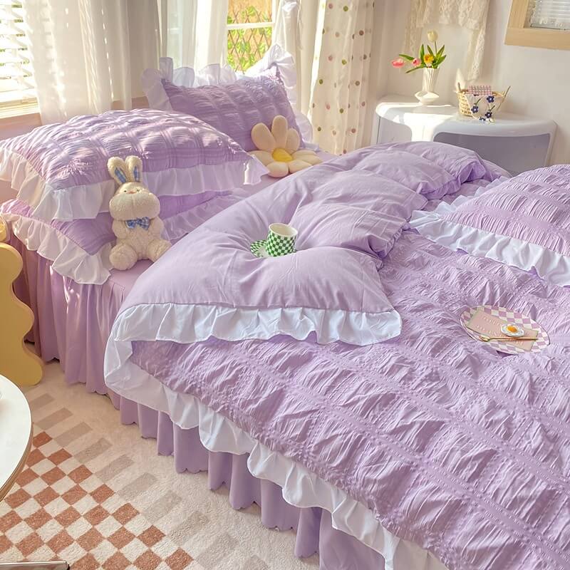 Zestaw pościeli z falbankami Kawaii