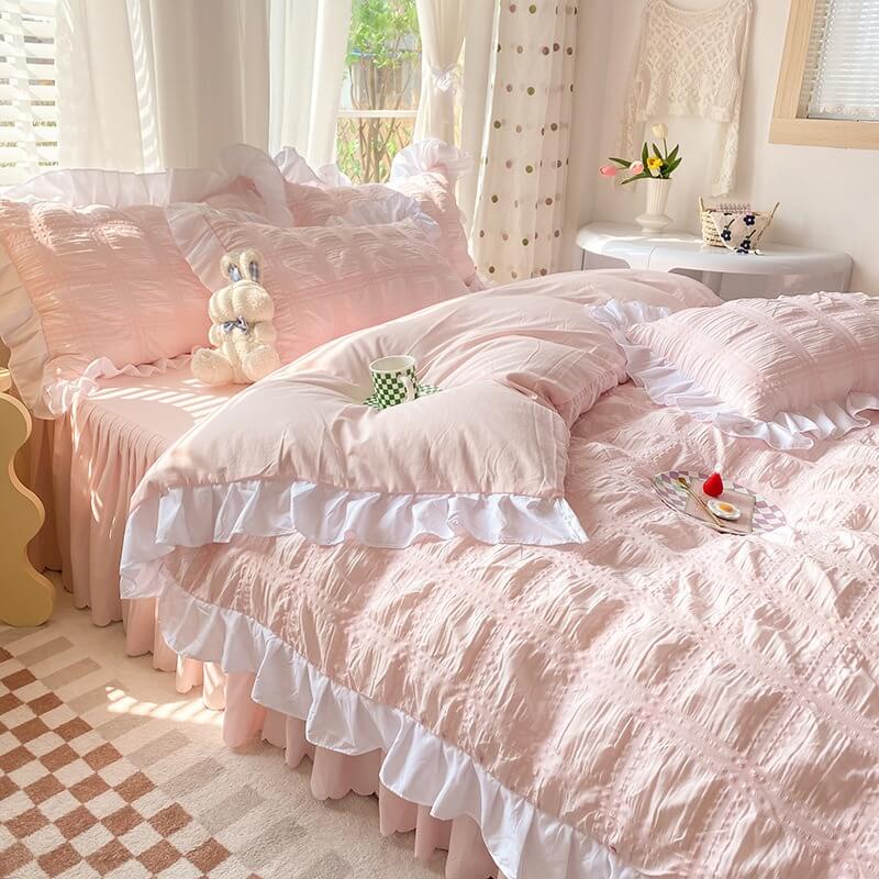 Zestaw pościeli z falbankami Kawaii
