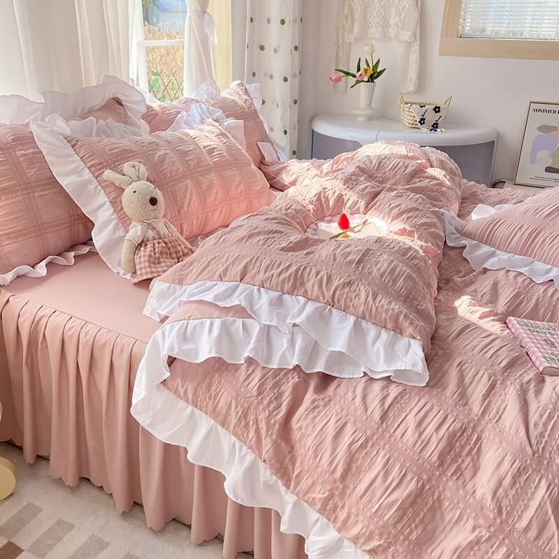 Zestaw pościeli z falbankami Kawaii