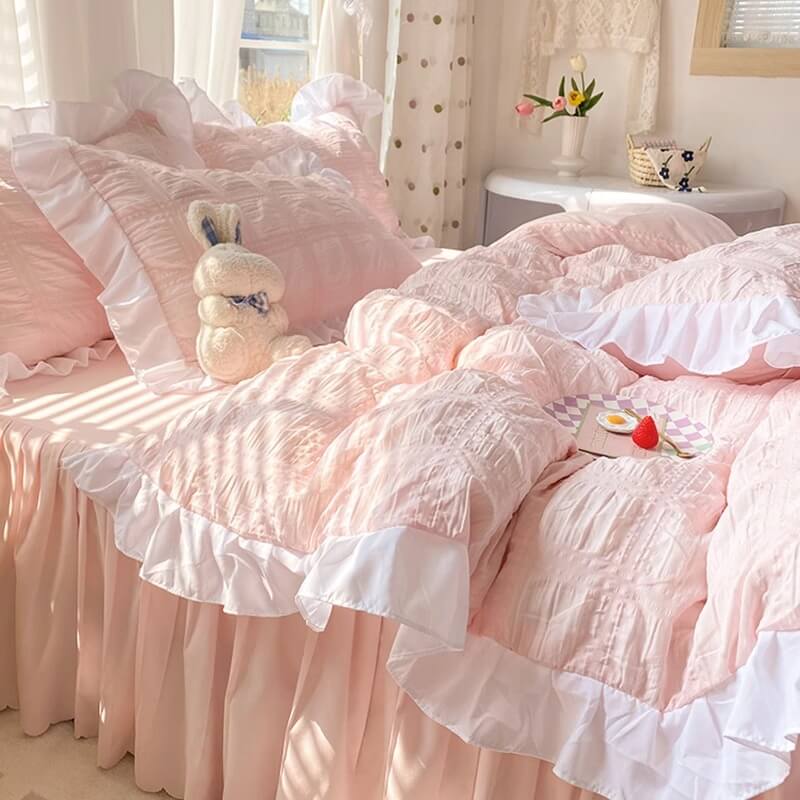 Zestaw pościeli z falbankami Kawaii